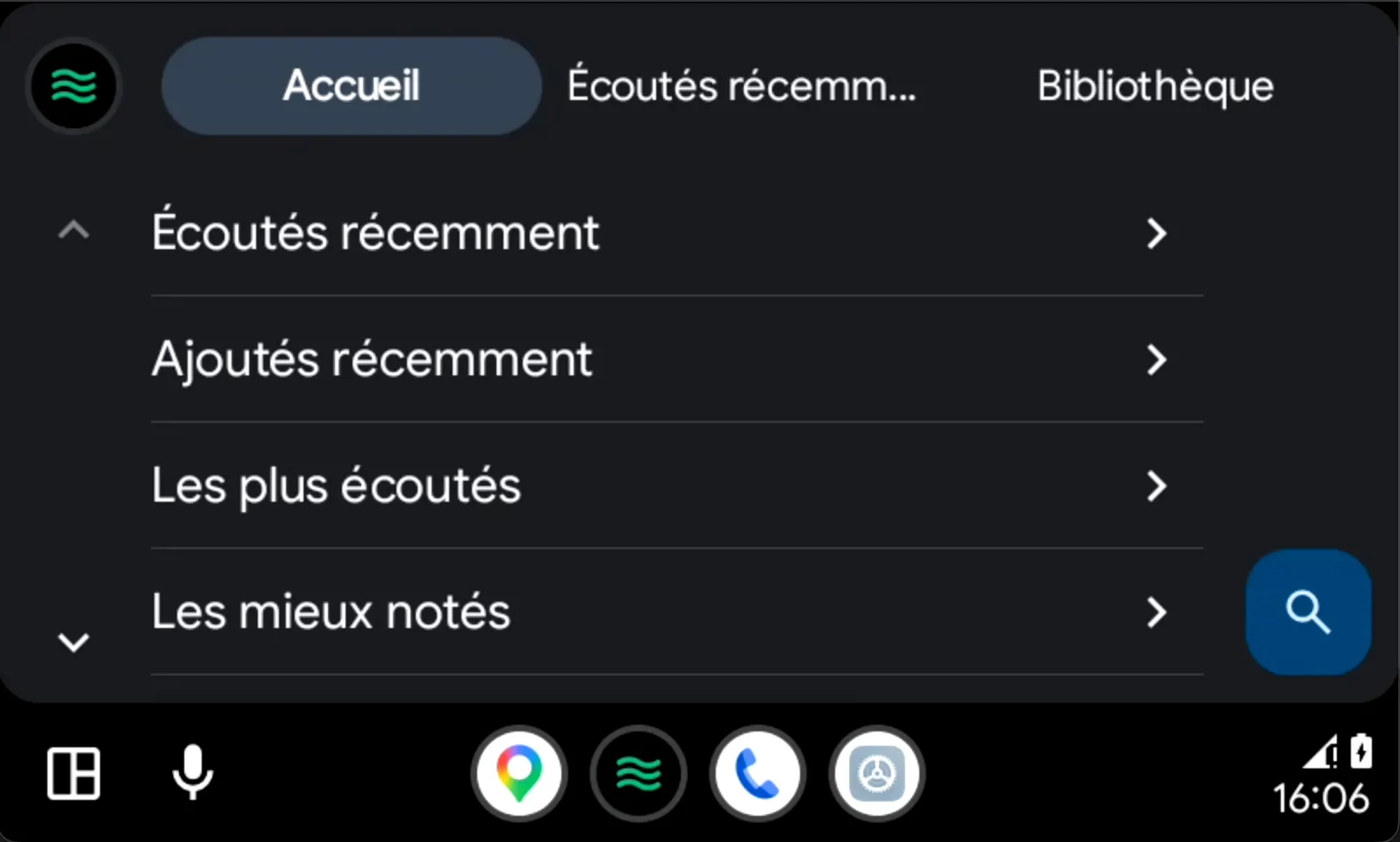 Android Auto, intégré.